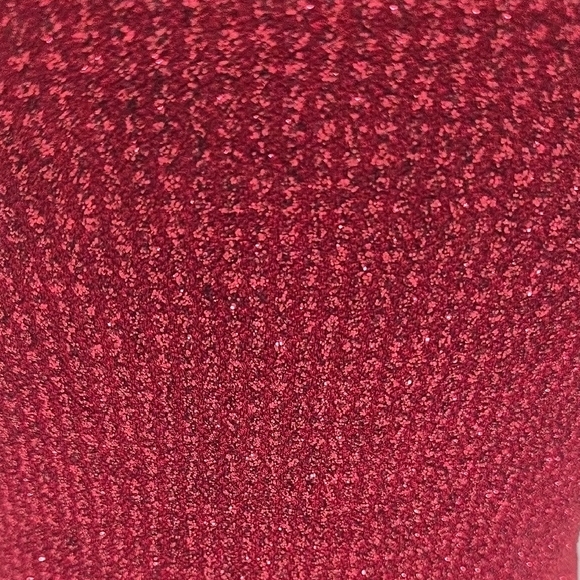 Hourglass Wine-Red Sparkle Midi Slip Dress - Picture 3 of 7
